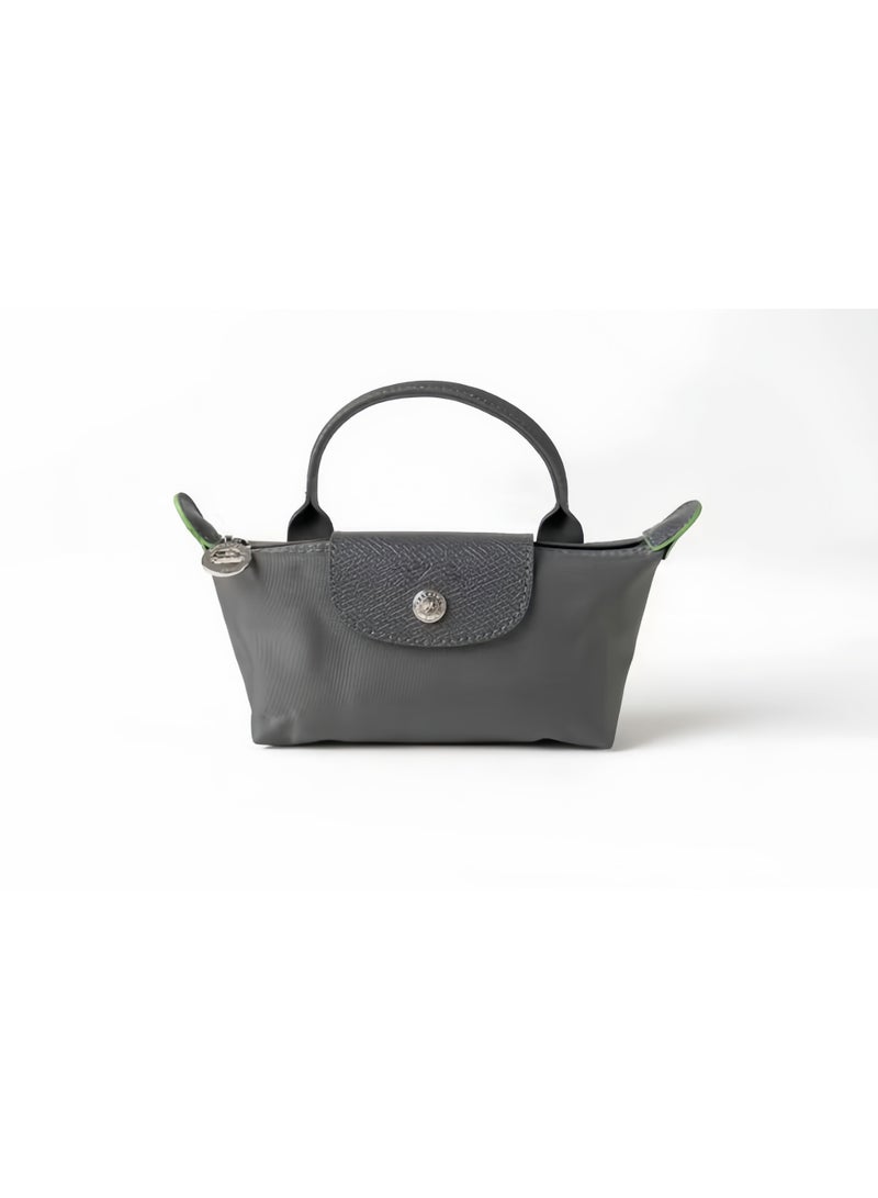 Longchamp French Longchamp Women's fashion versatile mini makeup bag handbag shoulder bag handheld small bag camera bag Mini Graphite Grey - Image 3